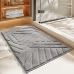 Soft Flocked Non-Slip Bath Mat – Quick-Dry Bathroom Rug for Comfort and Safety, Available in Multiple Sizes