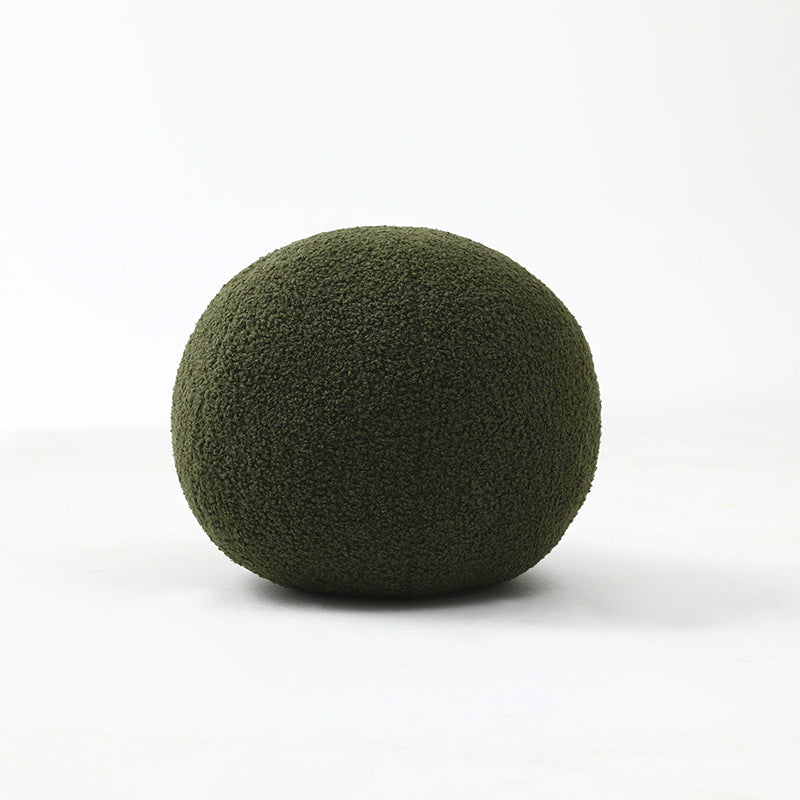 Floor Cushion Plush PP Cotton 11.8 Inch Round Pillow Forest Green Mustard Ivory Brown
