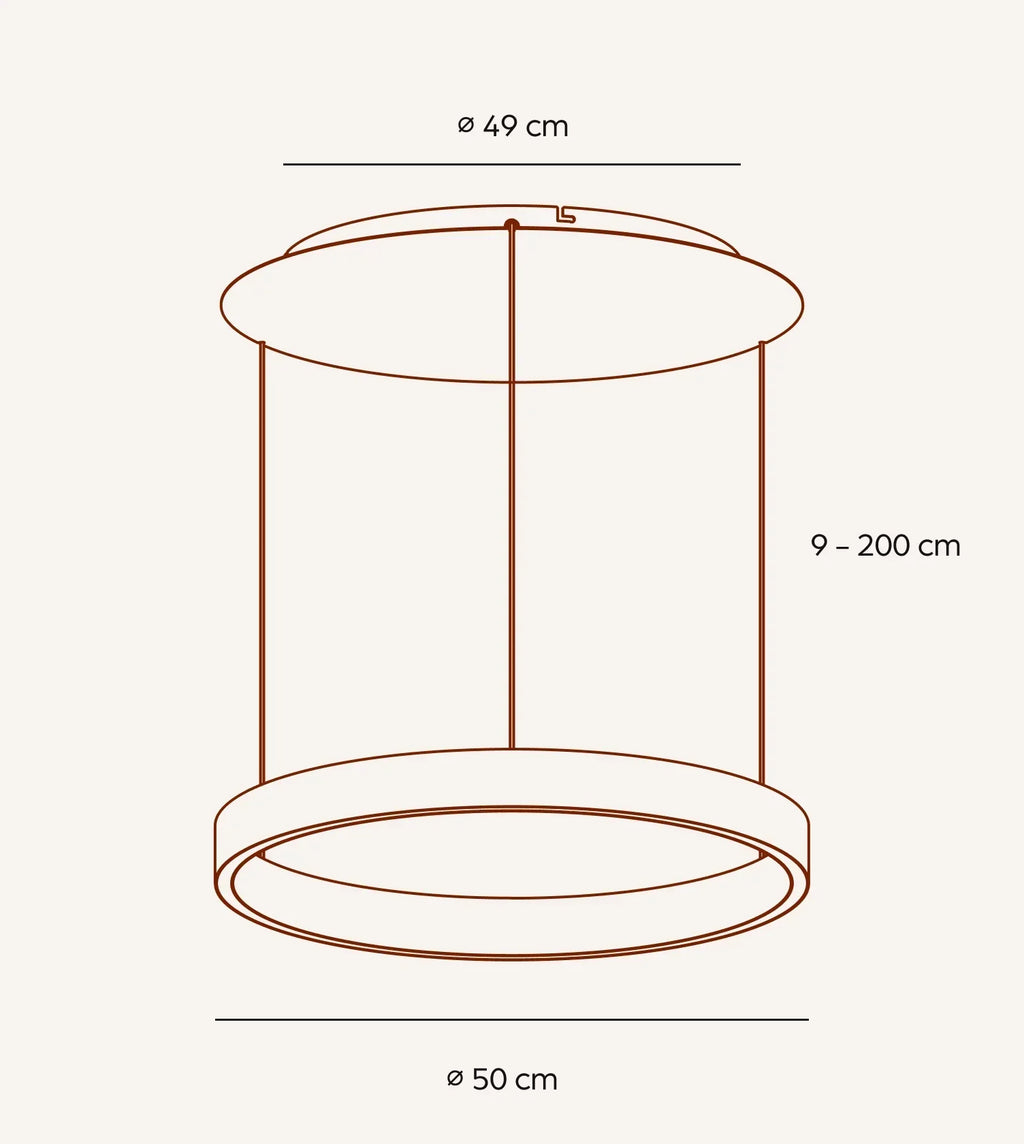 Solara LED Pendant Light | Stepless Dimmable, Adjustable Color Temperature