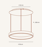 Solara LED Pendant Light | Stepless Dimmable, Adjustable Color Temperature