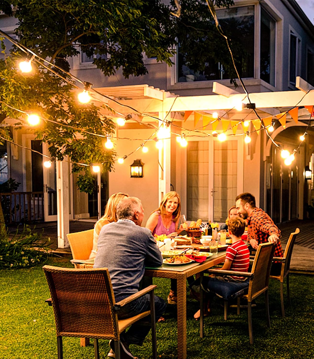 SolaGleam: Solar Ball String Lights G40 – Warm White & Weatherproof for Garden & Balcony