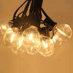 SolaGleam: Solar Ball String Lights G40 – Warm White & Weatherproof for Garden & Balcony