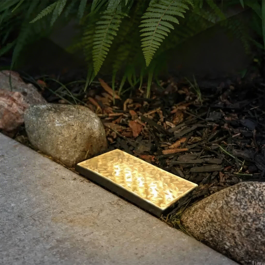 Solar Brick Light, Solar Powered Outdoor Pathway Light with 12 LED Lights and Automatic Operation