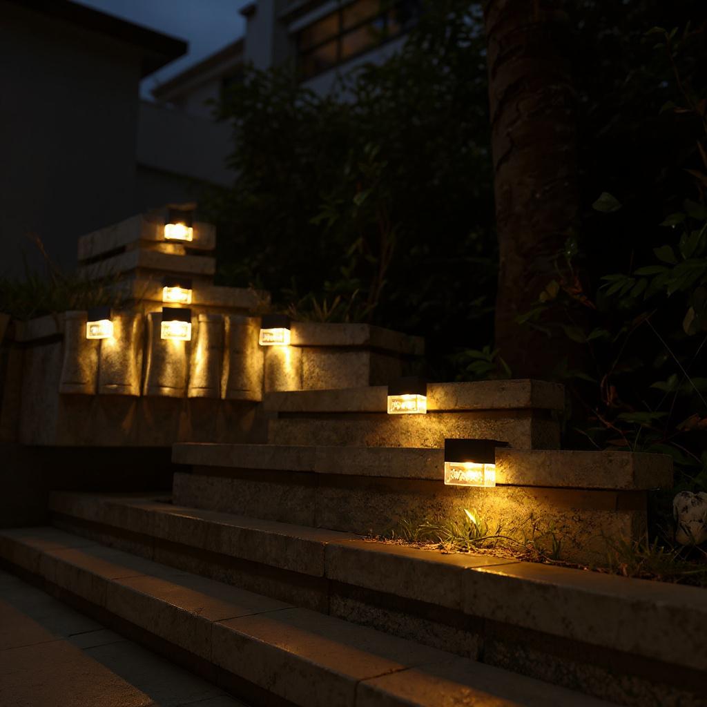 Solar Bubble Acrylic Step Deck Light, Solar-Powered, LED, Waterproof
