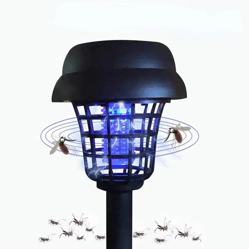 Solar Mosquito Killer Lamp, IP65 Rated, LED Light Source, Ground Mounted