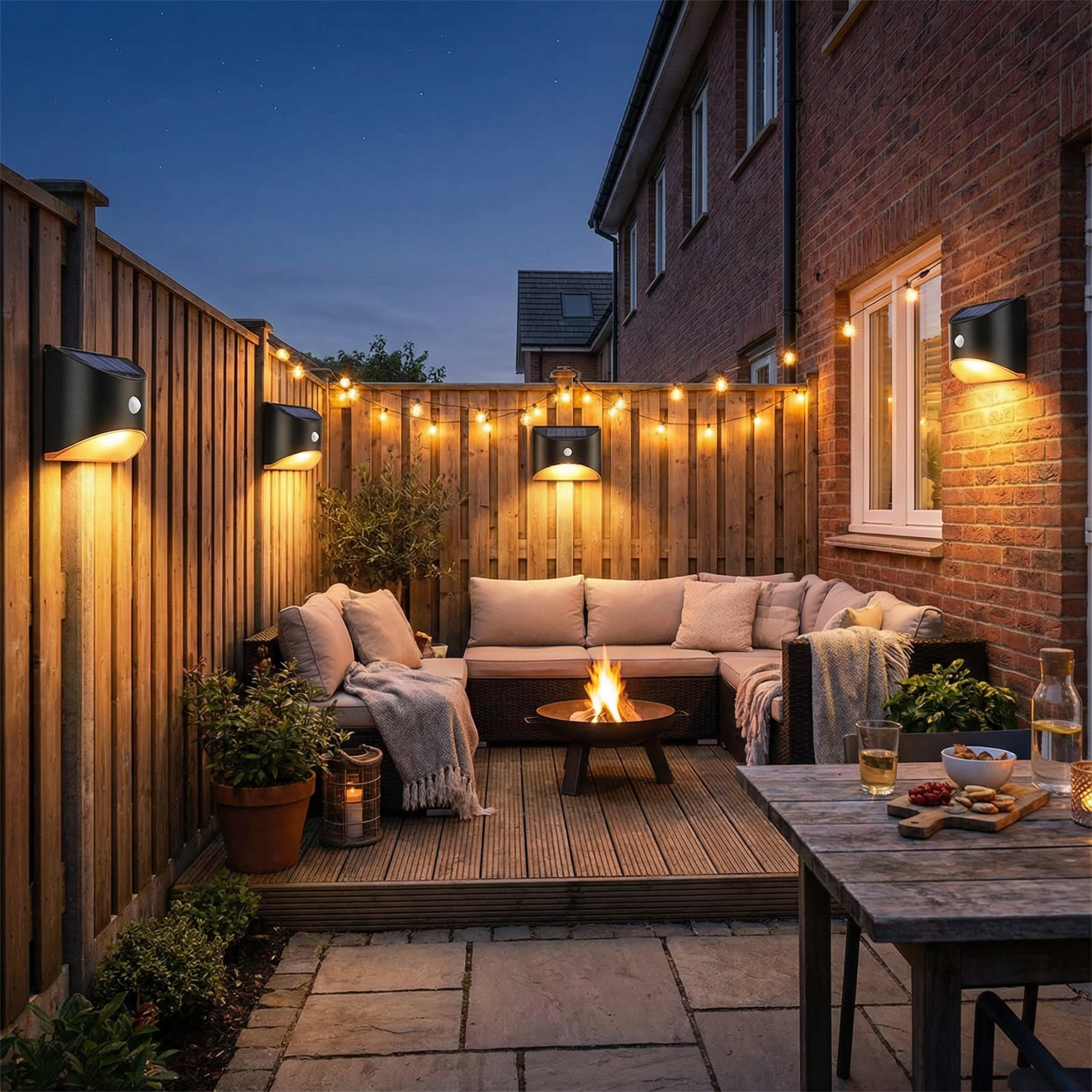 Solar Fence Light - Motion Sensor, Waterproof, Solar Powered Outdoor Safety