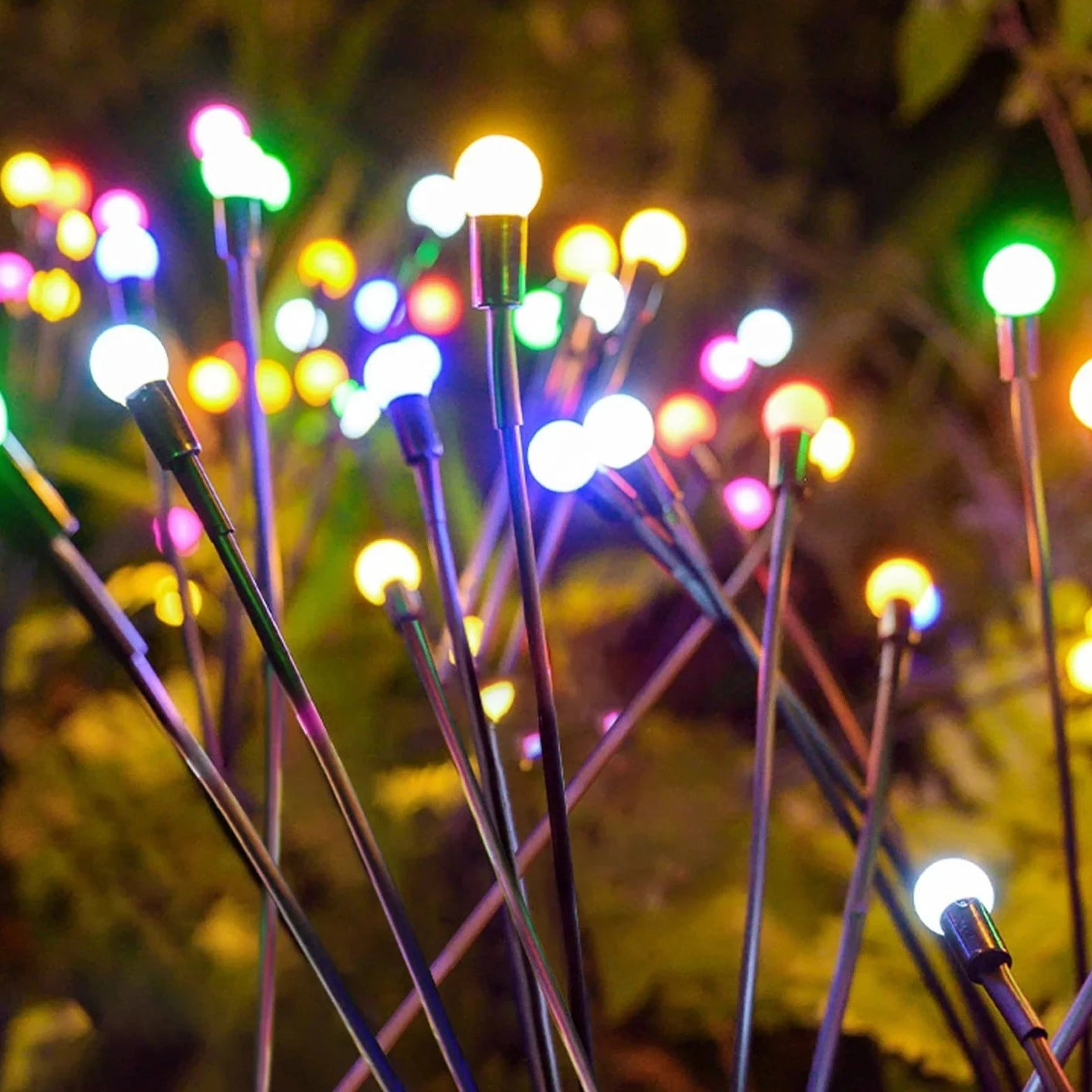Solar Firefly Lights IP65 Weather Resistant Garden Stake Lighting