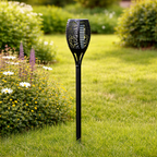 Solar Flame Torch Lights LED Flickering Effect Waterproof