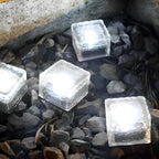 Garden Lamp Solar LED Ice Cube Outdoor Waterproof Pathway Landscape Light