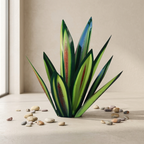 Agave Garden Sculpture, Decorative Accent, Hand Painted Design
