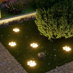 Solar Garden Lights with Paw Print Design – Weatherproof Outdoor LED Pathway Lighting with Automatic Sensor