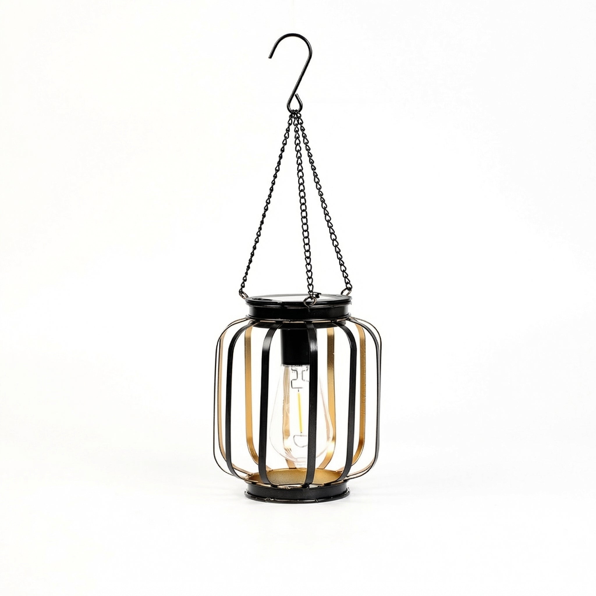 Solar Hanging Lantern Iron IP65 Outdoor Vintage Style