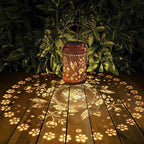 Solar Hanging Lantern, Metal Construction, IP65 Waterproof, LED Light