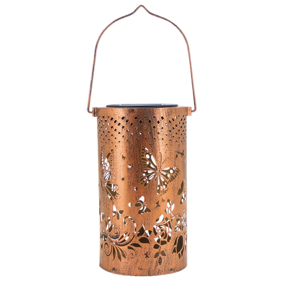 Solar Hanging Lantern, Metal Construction, IP65 Waterproof, LED Light