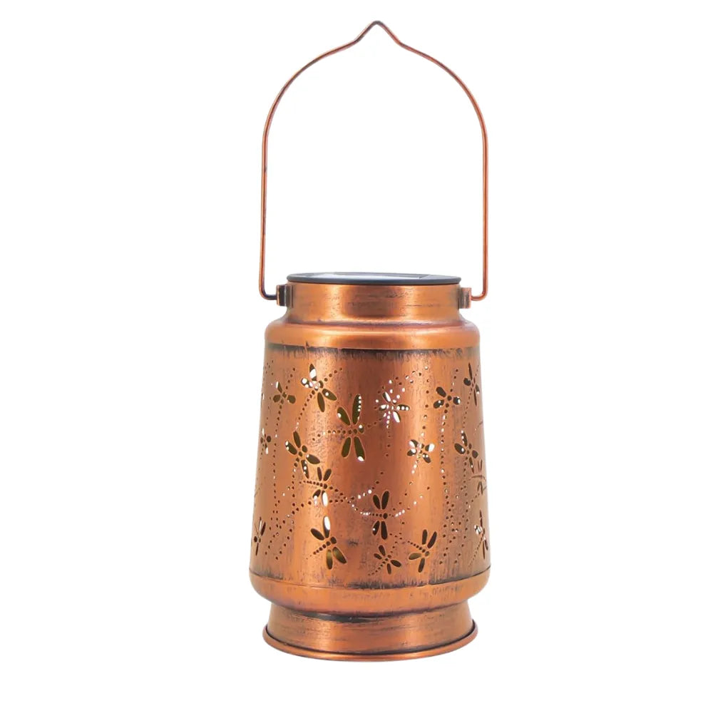 Solar Hanging Lantern, Metal Construction, IP65 Waterproof, LED Light