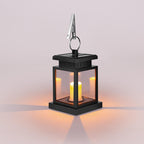Solar LED Hanging Lantern Vintage Candle Effect IP65 Waterproof Outdoor Garden Light