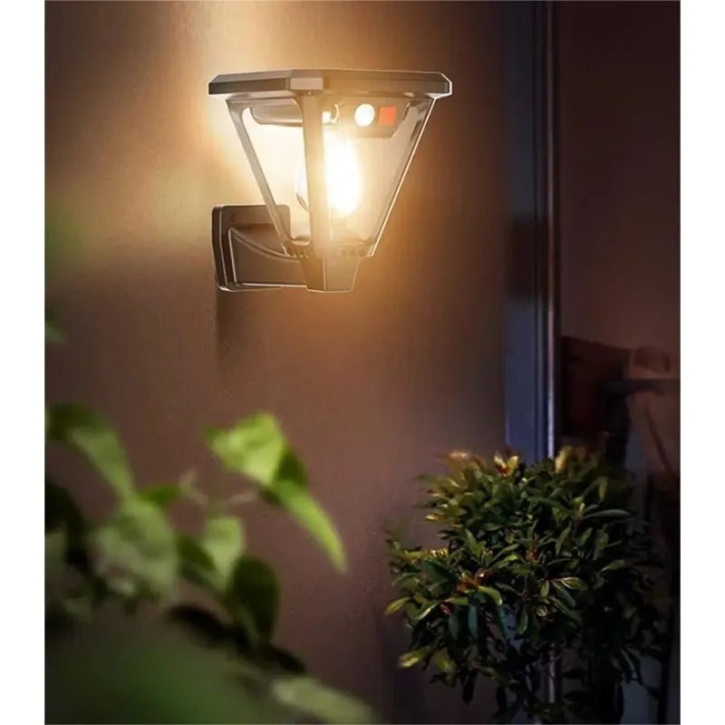 Solar Garden Post Light Motion Sensor Warm White LED IP65
