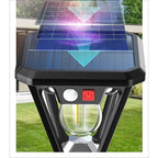 Solar Garden Post Light Motion Sensor Warm White LED IP65