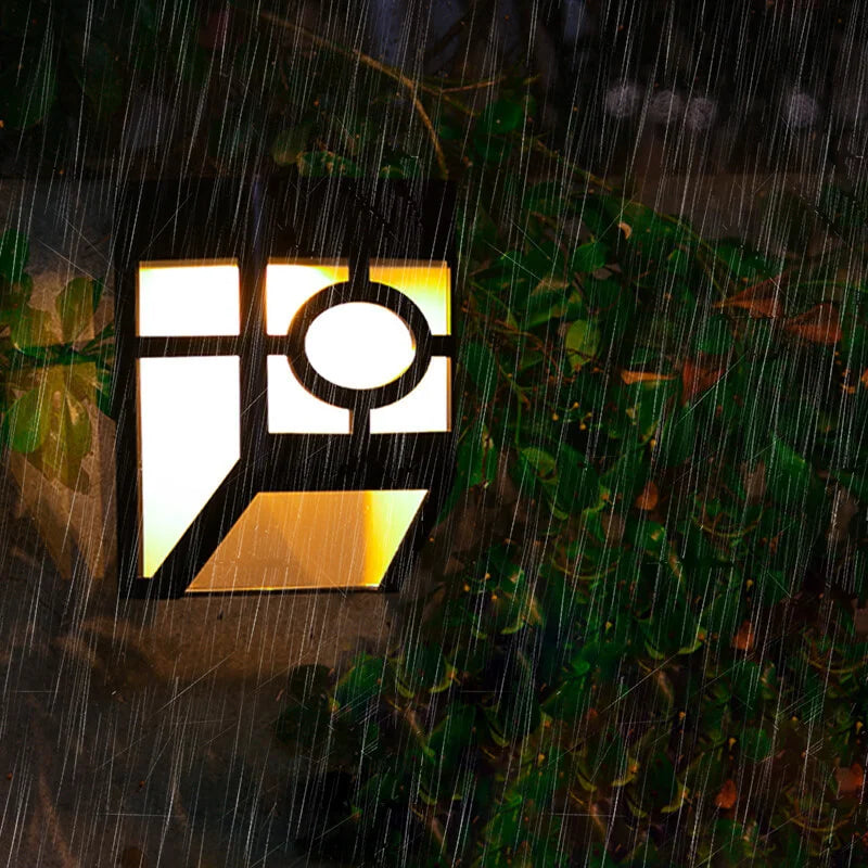 Solar LED Wall Sconce Light Outdoor ABS Waterproof Mesh Diffuser Lighting