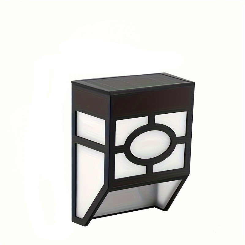 Solar LED Wall Sconce Light Outdoor ABS Waterproof Mesh Diffuser Lighting