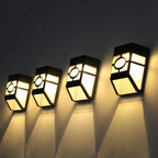 Solar LED Wall Sconce Light Outdoor ABS Waterproof Mesh Diffuser Lighting