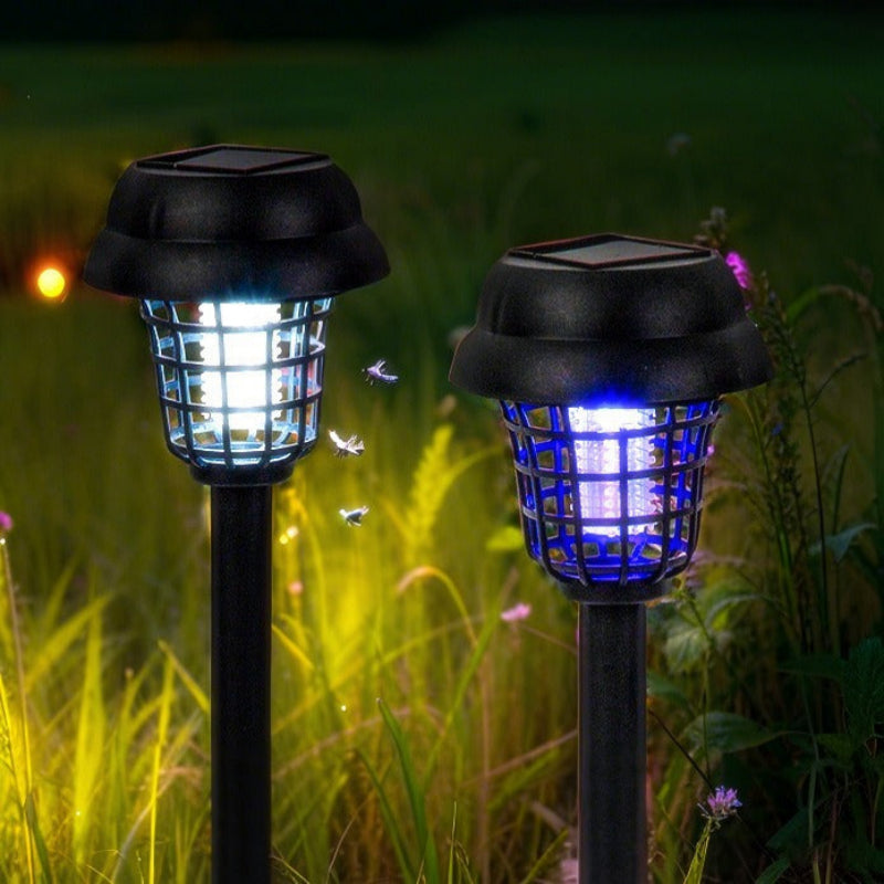 Solar Mosquito Killer Lamp, IP65 Rated, LED Light Source, Ground Mounted