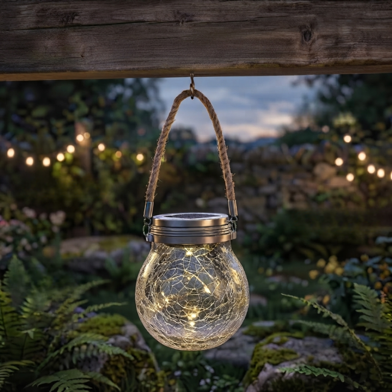 Solar Outdoor Lantern Waterproof LED Hanging Light