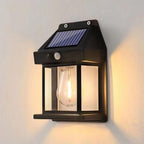 Solar Outdoor Wall Lantern Motion Sensor IP65 Weather Resistant Lighting