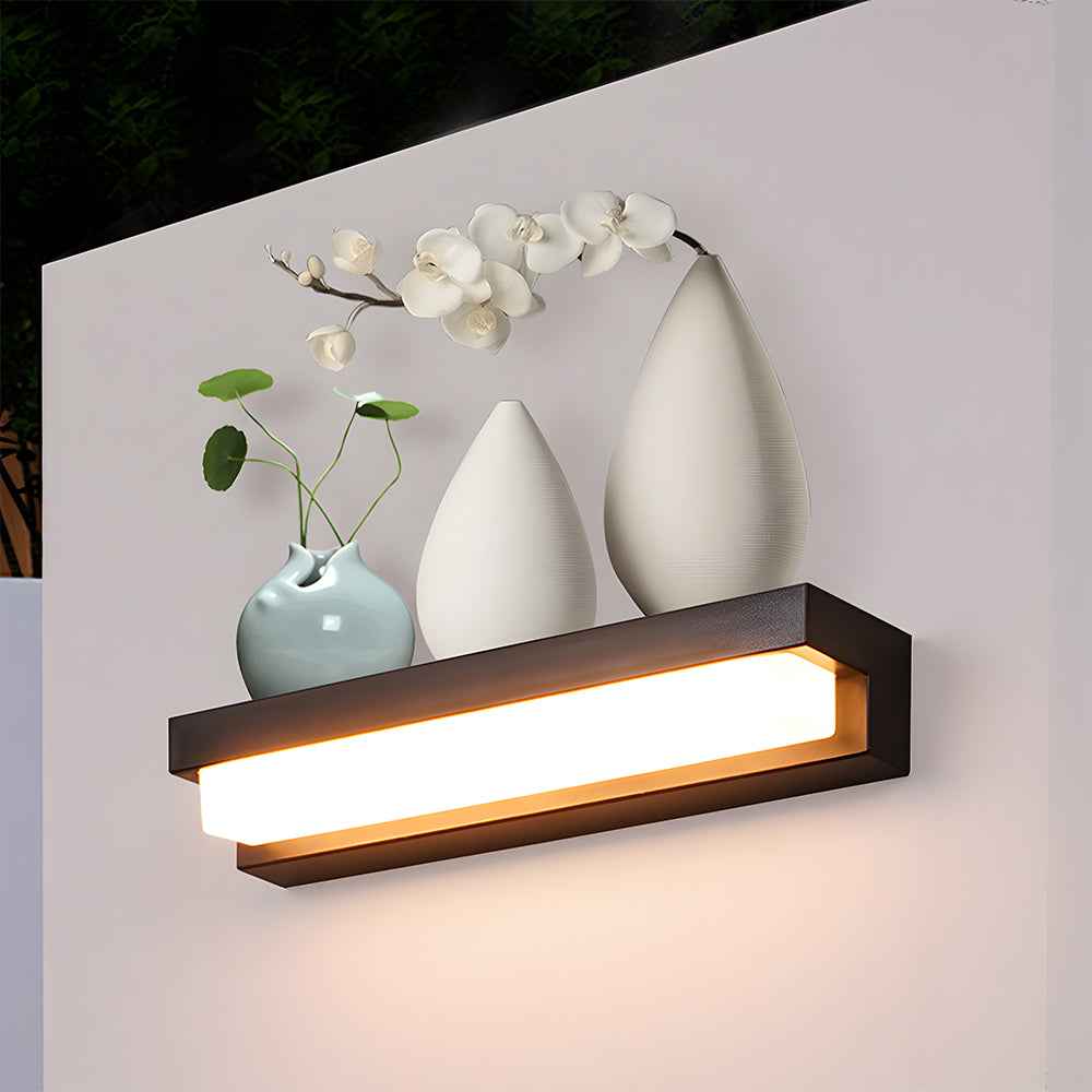 Solar Outdoor Wall Light ABS Acrylic IP65 LED Remote Controlled Lamp