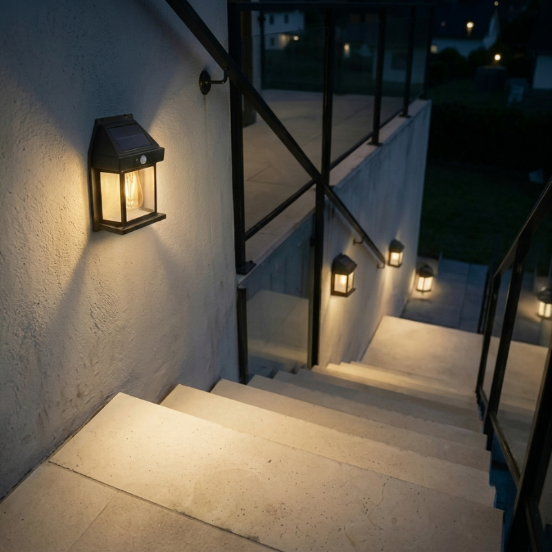 Solar Outdoor Wall Lights IP65 Waterproof Motion Sensor
