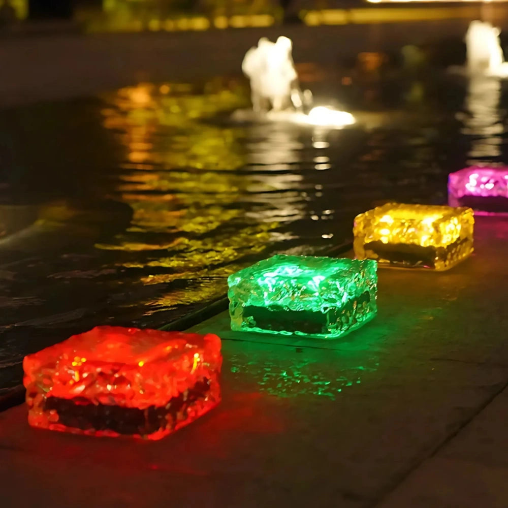Solar Powered Outdoor Brick Light with Dusk Sensor – Waterproof Solar Garden Lights for Patio and Garden