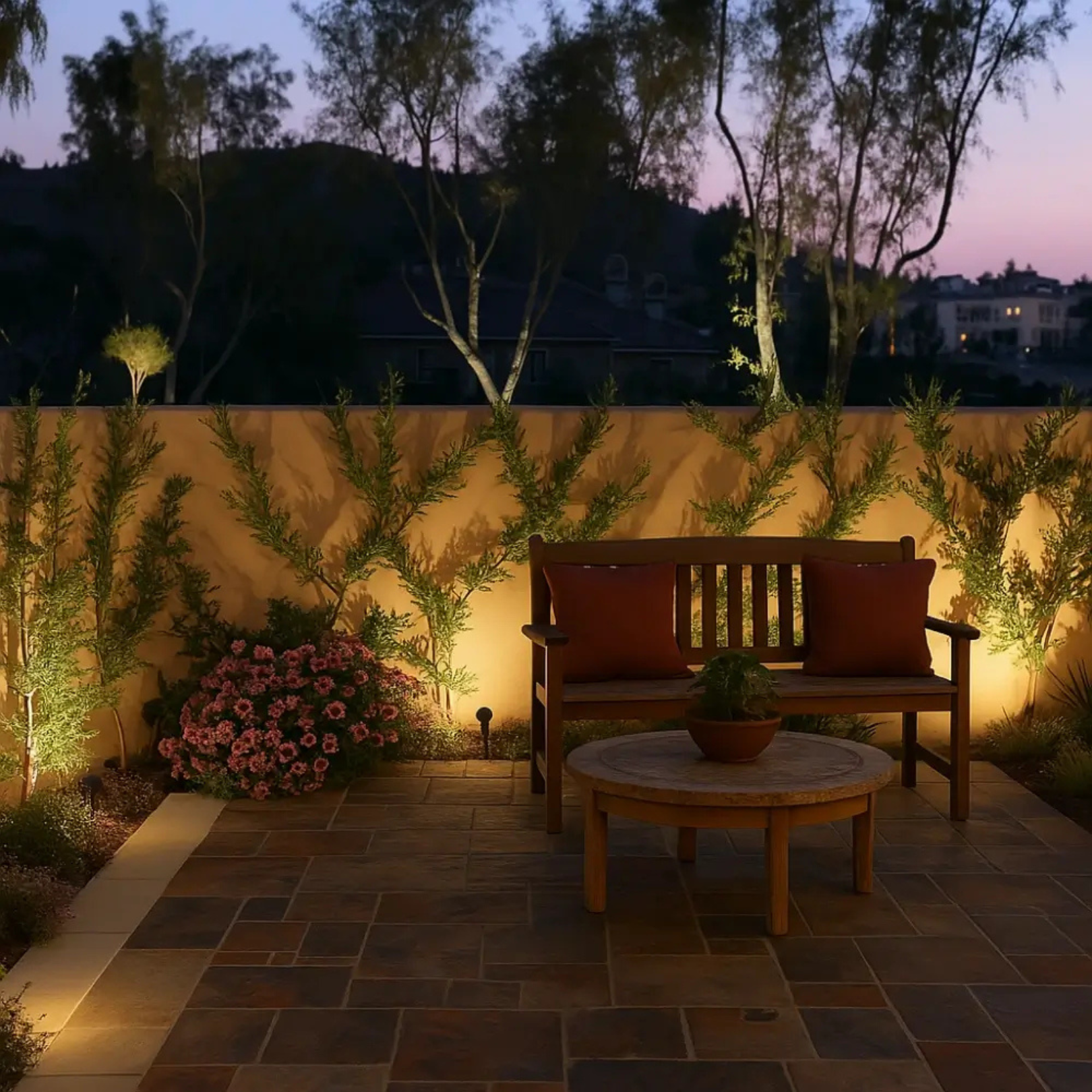 Solar Garden Spotlight LED IP55 Outdoor Light with Dusk Sensor 9 Color Modes
