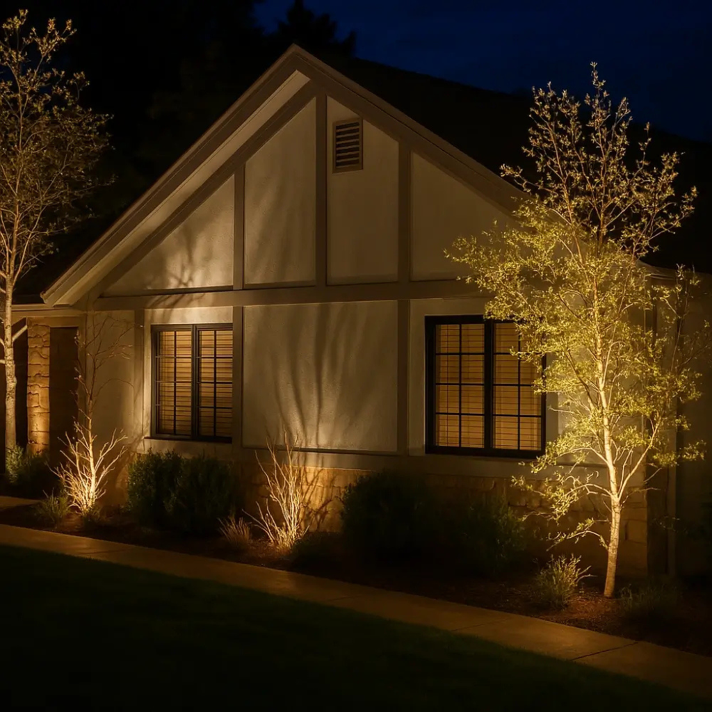 Solar Garden Spotlight LED IP55 Outdoor Light with Dusk Sensor 9 Color Modes