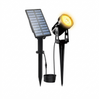 Solar Spotlight Pack LED Outdoor Lighting Weatherproof with Ground Stakes