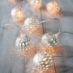 Solar String Lights LED Wrought Iron IP65 Waterproof Warm Light