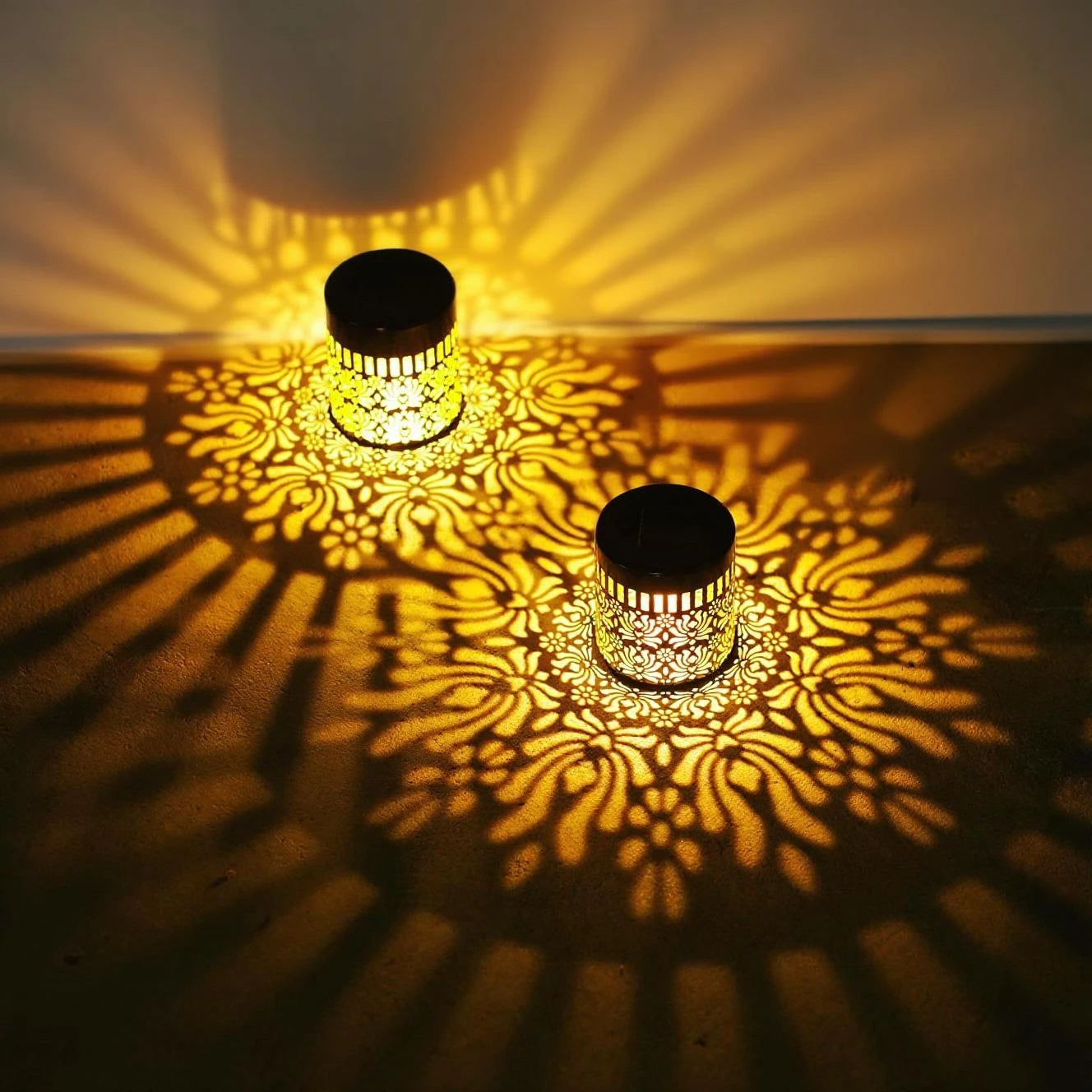 Solar Wall Light, Peony Pattern, LED Light, IP65 Rated