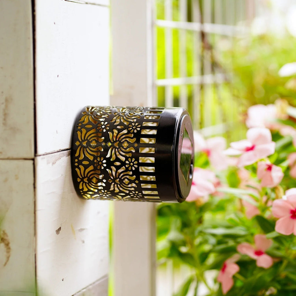 Solar Wall Light, Peony Pattern, LED Light, IP65 Rated