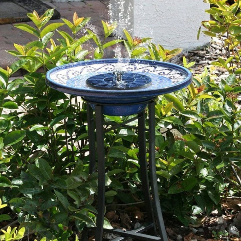 Solar Water Fountain Pump Outdoor Bird Bath Feature
