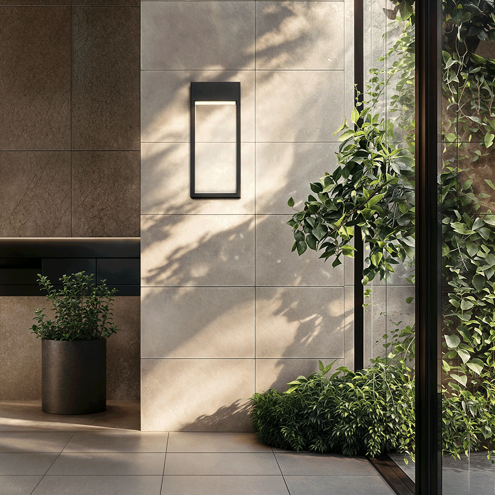 SolaraLux: Modern Outdoor Wall Light with Solar Panel – Stylish LED Lighting for Garden & Terrace