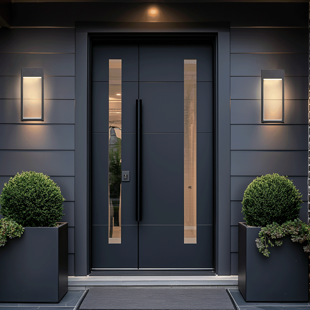 SolaraLux: Modern Outdoor Wall Light with Solar Panel – Stylish LED Lighting for Garden & Terrace