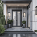 SolaraLux: Modern Outdoor Wall Light with Solar Panel – Stylish LED Lighting for Garden & Terrace