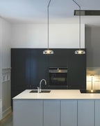 Solara: Pendant Light made of Brass & Glass with Integrated LED – for Dining Room & Living Room