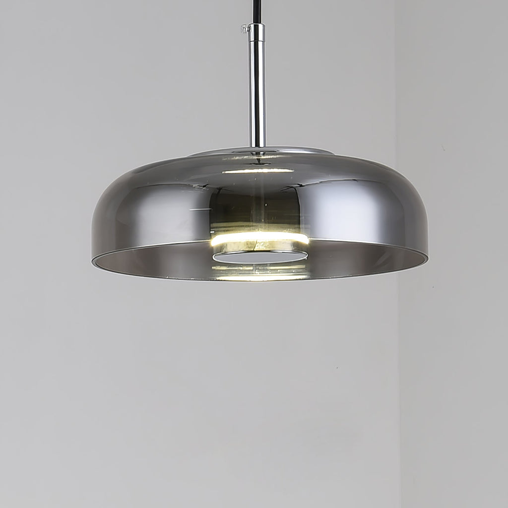 Solara: Pendant Light made of Brass & Glass with Integrated LED – for Dining Room & Living Room