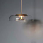 Solara: Pendant Light made of Brass & Glass with Integrated LED – for Dining Room & Living Room