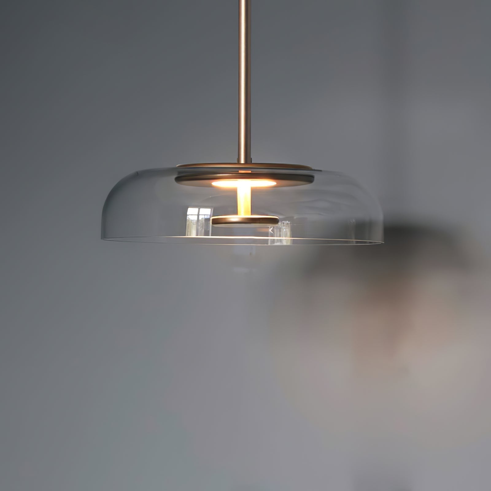 Solara: Pendant Light made of Brass & Glass with Integrated LED – for Dining Room & Living Room