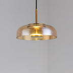 Solara: Pendant Light made of Brass & Glass with Integrated LED – for Dining Room & Living Room