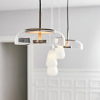 Solara: Pendant Light made of Brass & Glass with Integrated LED – for Dining Room & Living Room