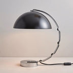 Retro Arc Table Lamp, C-Shaped Chrome Arch