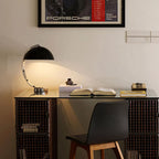 Retro Arc Table Lamp, C-Shaped Chrome Arch