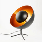 Tripod Table Lamp, Sand Black & Gold Interior